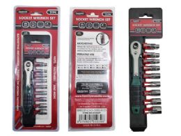 24 Bulk Ratchet Socket Wrench 21-Piece Set