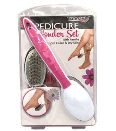 24 Bulk Pedicure With Handle And 2 Emery Pads cl