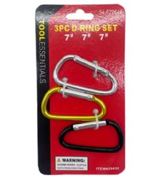 36 Bulk 3pc Spring Link D Ring