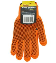 24 Bulk High Visibility Work Glove Orange