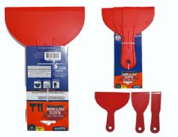 48 Bulk 3 Piece Plastic Putty Knife