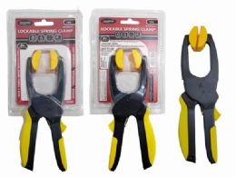 96 Bulk Lockable Spring Clamp Black And Yellow 8"l