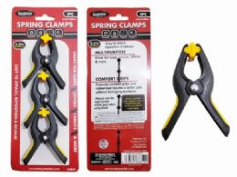 96 Bulk Spring Clamp 3pc Black And Yellow 3' X3.5" L