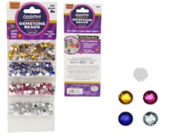 288 Bulk Circle Gemstone Beads In Assorted Colors