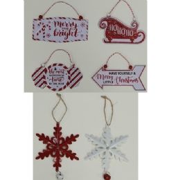 36 Bulk Ornament Metal With Wood Beads Or Bell 6ast Xmas Header Card