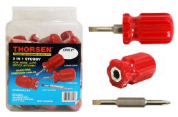 50 Bulk Thorsen 2-IN-1 Stubby Screwdriver