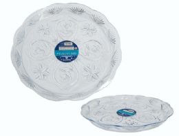 48 Bulk TRAY Round CRYSTAL LIKE 35CM Diameter