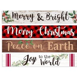 12 Bulk Wall Plaque Christmas Horizontal 4ast Mdf 23.6 X 0.5 X 5.2in Comply/label