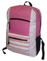 40 Bulk 18 Inch Poly Backpack In Pink