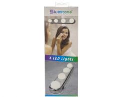 12 Bulk Bluestone Lit Home 4 Led Bulb Silver Vanity Light Strip