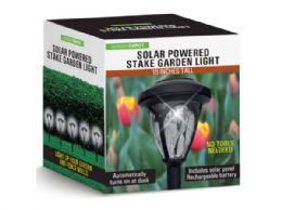 24 Bulk Decorative Crystal Rechargeable Solar Garden Stake Light