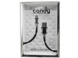 84 Bulk Electric Candy 3 Foot Micro Usb Cable In Black