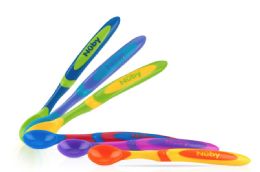 12 Bulk Nuby Long Handle Weaning Spoons 6 pack 4 months up