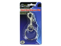 72 Bulk Giant Key Ring With Clip