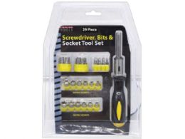 12 Bulk 31 Piece Screwdriver, Bits And Socket Tool Set