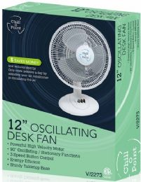 4 Bulk 12 Inch Oscillating Desk Fan 3 Speed