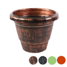 48 Bulk Planter Deluxe Pot 11in Across 8in Hi 4 Colors #504-11