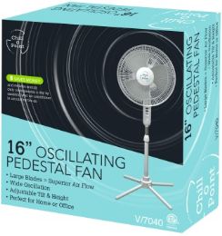 4 Bulk 16" Oscillating Stand Fan 3 Speed