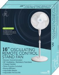 4 Bulk 16 Inch Oscillating Remote Control Stand Fan