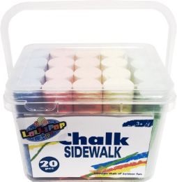 24 Bulk 20 Piece Sidewalk Chalk Set