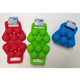 18 Bulk Snowball Maker Mold 5 Slot Plastic 3ast Colors 7.25 X 2 X 6.5in/hdrcard