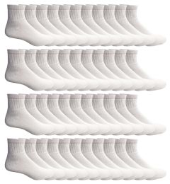 300 Bulk Yacht & Smith Men's Cotton White Sport Ankle Socks