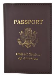 24 Bulk 351 Pu Usa Print Passport Case Holder Cover With Credit Card Slots