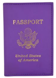 24 Bulk 351 Pu Usa Print Passport Case Holder Cover With Credit Card Slots