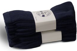 1200 Bulk Yacht & Smith Women's Cotton Terry Cushioned Crew Socks, Size 9-11, Navy Bulk Packs