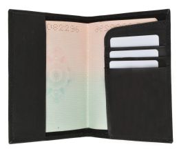 24 Bulk 601cf UsA-Imprint/leather Passport Wallet With Card Holder