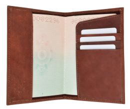 24 Bulk 601cf UsA-Imprint/leather Passport Wallet With Card Holder