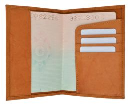24 Bulk 601cf UsA-Imprint/leather Passport Wallet With Card Holder