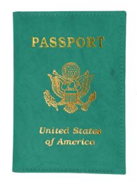 24 Bulk 601cf UsA-Imprint/leather Passport Wallet With Card Holder