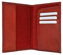 24 Bulk 601cf UsA-Imprint/leather Passport Wallet With Card Holder