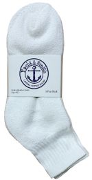 1200 Bulk Yacht & Smith Women's Lightweight Cotton White Quarter Ankle Socks