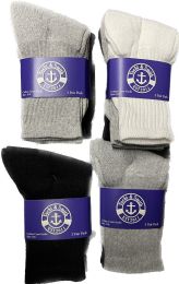 24 Bulk Yacht & Smith Assorted Kids Cotton Crew Socks Size 4-6 Bulk Pack