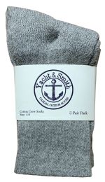 1200 Bulk Yacht & Smith Kids Cotton Crew Socks Gray Size 4-6