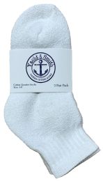 300 Bulk Yacht & Smith Kids Cotton Quarter Ankle Socks In White Size 4-6 Bulk Pack