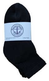 300 Bulk Yacht & Smith Kids Cotton Quarter Ankle Socks In Black Size 4-6 Bulk Pack