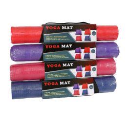 8 Bulk Yoga Mat With Strap, Assorted Color C/p 8