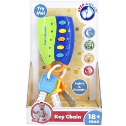 10 Bulk 5-Buttons Key Chain Playset W/phrases, Sounds And Lights C/p 10
