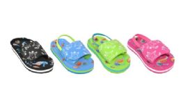 48 Bulk Toddler  Touch Closure Top Sandals