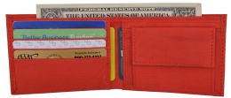 24 Bulk New Boys Slim Thin Nylon Bifold Wallet