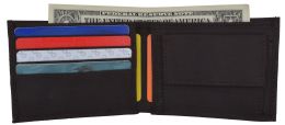 24 Bulk New Boys Slim Thin Nylon Bifold Wallet