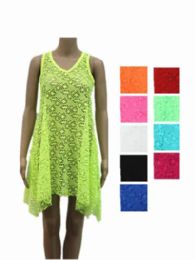 72 Bulk Women's Mesh Swimsuit Cover Up One Dozen In Assorted Colors