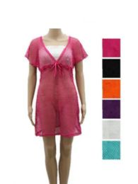 72 Bulk Women's Mesh Swimsuit Cover Up In Assorted Colors