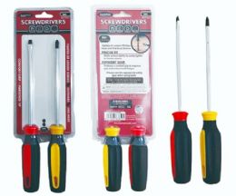 48 Bulk 2-Piece 6" Screwdriver Set In Multicolor