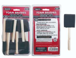 96 Bulk 10-Piece Foam Brushes Set In 1", 2", 3", And 4" Sizes