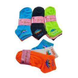 60 Bulk Ladies Ankle Socks With Kush Printed Size 9-11