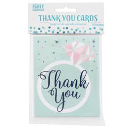 144 Bulk Thank You Cards Mint Bridal Shower 8ct